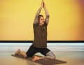 Yoga exercise Pigeon Folds