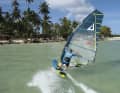 The GunSails Spectro is a little more powerful in the jibe, but very relaxed and fast to surf on long strokes.