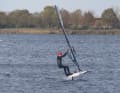 Moritz has found the perfect set-up with a 78 centimetre wide board and 650 front wing. The 12-year-old has been foiling for two years.