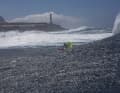 Jochen Stolz, who lives and works in El Médano in the south, regularly surfs big waves in Mauritius.
