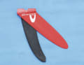 A shallow angle and a large surface area – this means the pressure point is further back, resulting in noticeably poorer handling characteristics