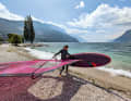 Rarely so empty: the entrance to Camping Europa on Lake Garda.