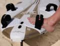 ...and the Future Fly White Tiger (4) from the Freerace League – the strap positions highlight the difference that enables highly experienced riders to squeeze that last three per cent out of the board.