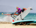 The 29-year-old has now stood on the podium in three different disciplines: Freestyle, Foil Slalom Slalom X.