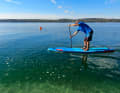Perfect conditions for a touring SUP. The compact 11'2'' model performs well.