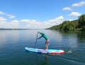 The test paddler weighs 82 kilos