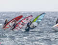 Maciek Rutkowski (centre) finished in second place.