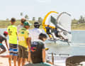 The slalom races took place in the sheltered lagoon