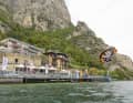 The Hotel Pier is a classic on Lake Garda and one of the most popular spots for wingfoilers