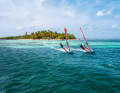 Guadeloupe ist Windsurfen wie vor einer Fototapete - traumhafte Spots mit atemberaubenden Farben