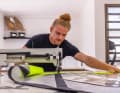 The 30-year-old is not only an internationally successful freestyle windsurfer, but also a passionate sailmaker.