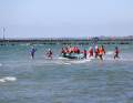 Dennis Müller also took to the water with his Kids Camp, of course
