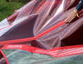 The centre batten of our sail is broken, we show the swap!