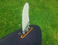 In the rear is a single fin made of G10 material