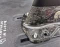 Then the foil mast is attached and the foil is pushed into the right position