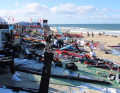 Many slalom riders prepared for a possible start