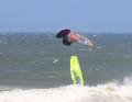 Jumps were rarely sighted, as the wind was quite gusty under land