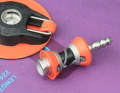 The string can be replaced in a matter of minutes and without tools