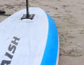 At 57 centimetres, the board is 13-15 centimetres narrower than typical wingfoil boards in this volume class