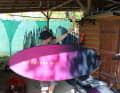 ...Boards und Segel wiegen...