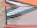 The sail weighs only 2.90 kilos, but is also somewhat thinner in parts