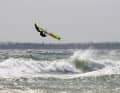 Solid ramps broke over the sandbank
