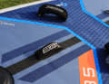 There is a carrying handle on the top of the deck