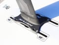 The mounting plate is secured with a small cross bolt to prevent it from shaking loose