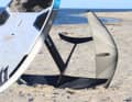 In comparison, the Ultra Jet wing (right) has twelve centimetres less span and a thicker profile
