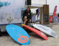 Manuel Vogel beriet die Besucher beim Surf-Festival zu Multifin-Boards