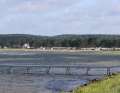 There is a narrow sandy beach in front of the campsite to get in