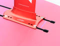 The mounting plate of the aluminium mast allows the screws to be inserted from the side