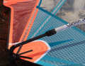 Kevlar threads stretch from the outhaul towards the sail top