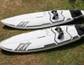 Global Quad und Hookipa Quad (hinten) sind die beiden neuen Waveboard-Modelle von Naish