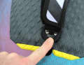 Hinten werden die Straps doppelt verschraubt