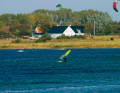 The largely shallow Horup Hav is separated from the open Baltic Sea by a dam.