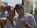 Robby in selfie mode: Some of the fans came...