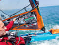 Jono uses trim systems to adapt his rig to the conditions.