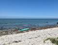 This stretch of river has a large sandbank, which means that the water is shallow for the most part