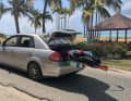 Tried it out for you: Toe sails and masts fit easily into a small car...