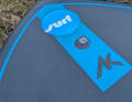 Small stickers with QR codes or NFC chips can be stuck onto the board and sail...