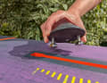 ...once the plate has been securely fastened to the board with two screws.