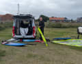 I’m allowed to take some Goya freerace gear with me to Hvide Sande. I’ll spend half a day setting it up so that I can ride the long course as effectively as possible.