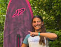 Bijou Shahmirian with her new freestyle board from JP-Australia