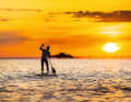 Paddle tour in the sunset - a beautiful end to a perfect day.