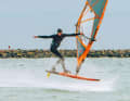 Freestyle as an alternative for times without big waves - Lars uses the flat water tricks as training for the waves.