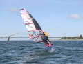First we headed downwind towards the Fehmarnsund Bridge to take some pictures