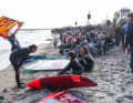 The Super X race and best trick format attracted many spectators to the beach in the evening.