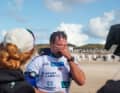 2023 gewann Michele Becker auf Sylt seine erste Slalom-Elimination - und konnt am Strand die Freudentränen nicht zurückhalten