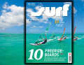 On the cover of surf 5/2024: Show run of the test candidates of the big freeride test on Tobago